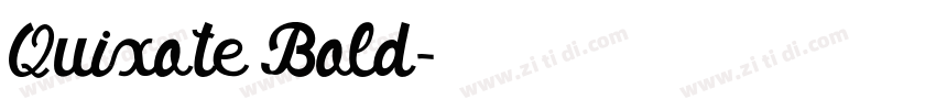 Quixote Bold字体转换